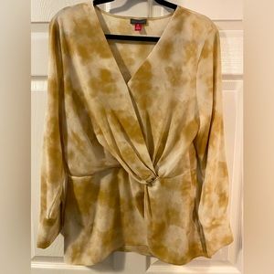 Vince Camuto Blouse, Size Medium, Cream/Tan